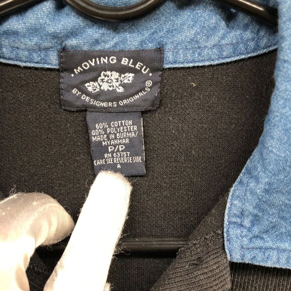 Vintage Ugly Christmas Sweater Cardigan Womens S / SP Black Collared Embroidered - Picture 6 of 8